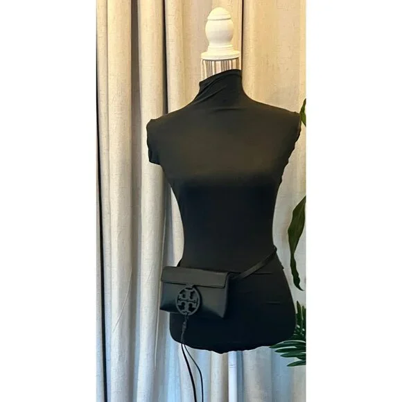 Authentic Tory Burch Black Miller Belt Bag - Picture 10 of 12